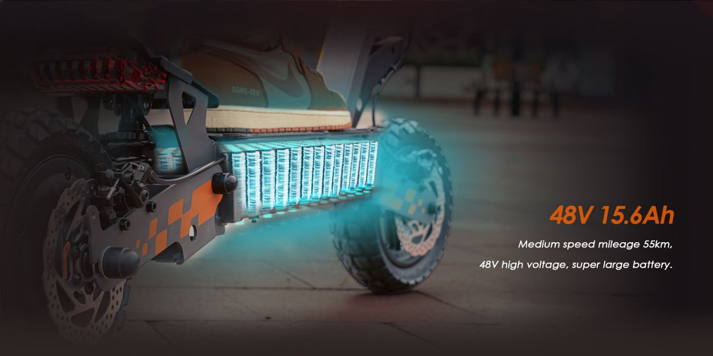 Batteria 48V 15Ah — fino a 55 km con una carica