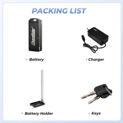 ChamRider 50AH Super Fish Battery - 48V E-bike Battery | DT450/DTS425 Compatible | Polymer cell, 50A BMS | Large-Capacity for European Food Delivery Riders