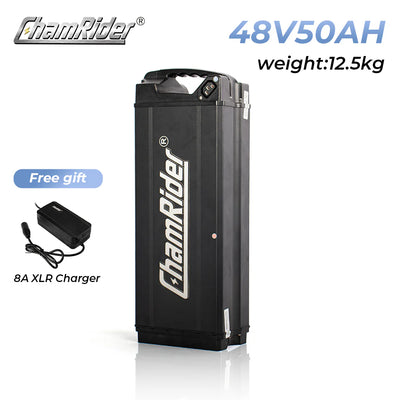 ChamRider 50AH Super Fish Battery - 48V E-bike Battery | DT450/DTS425 Compatible | Polymer cell, 50A BMS | Large-Capacity for European Food Delivery Riders